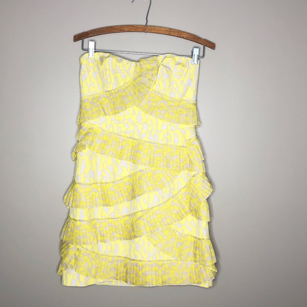 Strapless Mini Dress With Ruffles - Picture 4 of 9